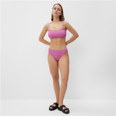 Купальник раздельный однотонный женский MINAKU, фиолетовый, размер 46