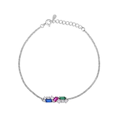 Браслет, синт.изумруд , синт.рубин , синт.сапфир, BY-0037