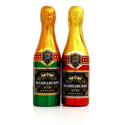 Фигурка новогодняя шоколадная «Шампанское», 120 г