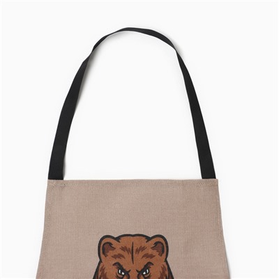 Фартук «Доляна. Настоящий защитник», 70×60 см, рогожка,100% хлопок, 160 г/м²