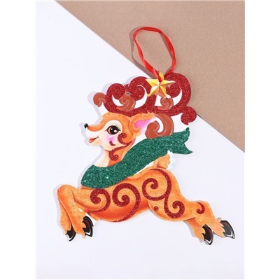 Ёлочная игрушка «Новогодний» олень, 22×24 см
