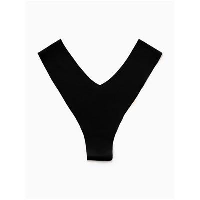 Трусы женские стринги бесшовные KAFTAN, чёрные, размер 48-50