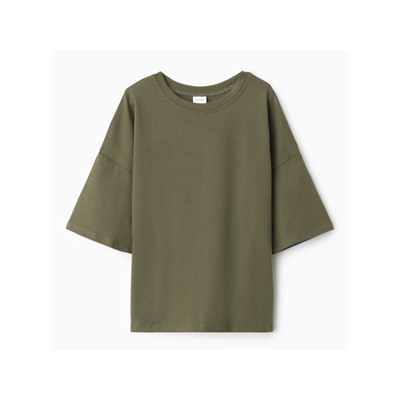 Футболка детская MINAKU: Basic line, цвет хаки, рост 104 см