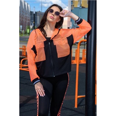 Комплект 8133 (толстовка_топ) (Розовый)