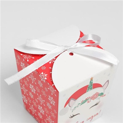 Бонбоньерка новогодняя «Единорожка», 7.5×8×7.5 см, Новый год
