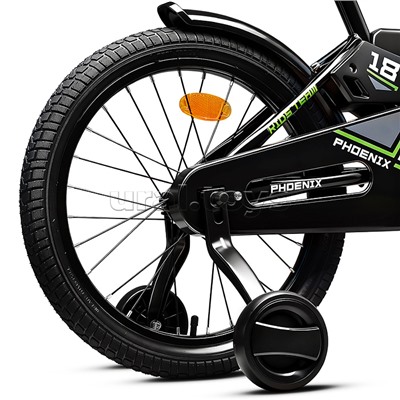 Велосипед 18" Rocket Phoenix, цвет черно/зеленый
