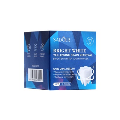 Отбеливающий зубной порошок SADOER, 50 г