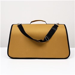 Сумка-переноска каркасная «Улыбка», размер M, 40×21×27 см, коричневая