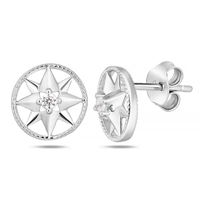 Серьги, куб.циркон., BY-488