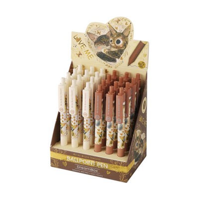 Ручка автоматическая шариковая 0.5мм "ЛЮБОВЬ.КОТИКИ.СЧАСТЬЕ" с грипом синия 20-0466/02 Bruno Visconti