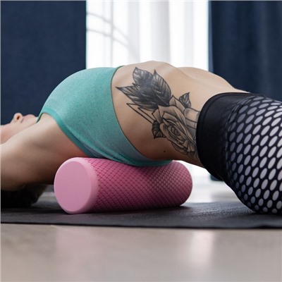 Ролик массажный Sangh, 30×9 см, цвет розовый