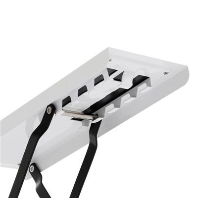 Подставка под ногу гитариста, белая, 25.5×10.5×12.5-25.5 см