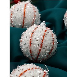 Ёлочные игрушки «Вилей», шары новогодние, d=6 см, 6 шт., белый