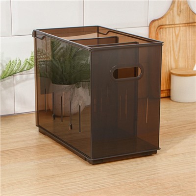 Контейнер для хранения без крышки OPTIMA, 10.6 л, 16.8×30.5×24.2 см, коричневый