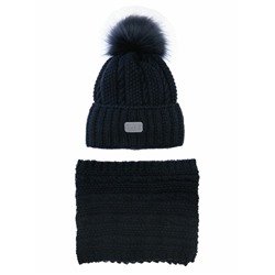 Комплект трикотажный для мальчиков: шапка, снуд