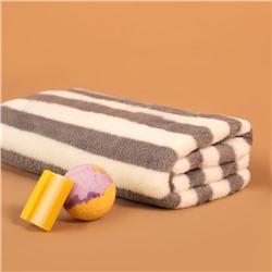 Полотенце банное «Этель. Полосы», 70×140 см, серое