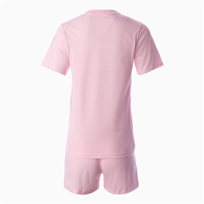 Пижама женская (футболка, шорты) Tusi, размер 48, цвет пудра