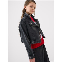 Куртка текстильная джинсовая для девочек