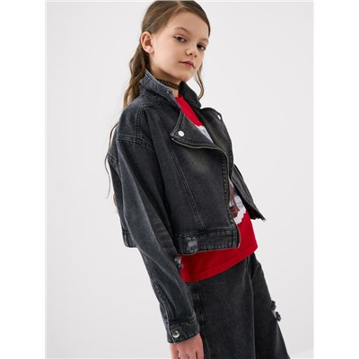 Куртка текстильная джинсовая для девочек