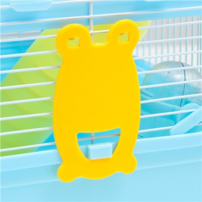 Клетка для грызунов «Пижон», 31×24×29 см, двухэтажная, с наполнением, пластик, металл, голубая