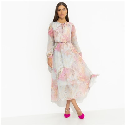 Платье нарядное на подкладе, Летящие мгновения (нежная)