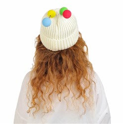 Карнавальная шапка «Глазастик» с рожками р-р 56-58, белая