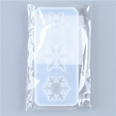 Молд силикон «Снежинка» 3 в1 от 2.4 до 3 см