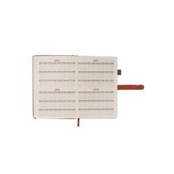Ежедневник недатированный формат А5, 80л, линия, с ручкой, подар коробка, Коричневый