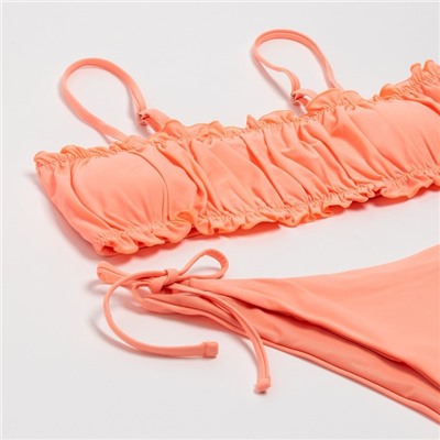 Купальник женский с топом бандо MINAKU цвет персиковый, размер 42
