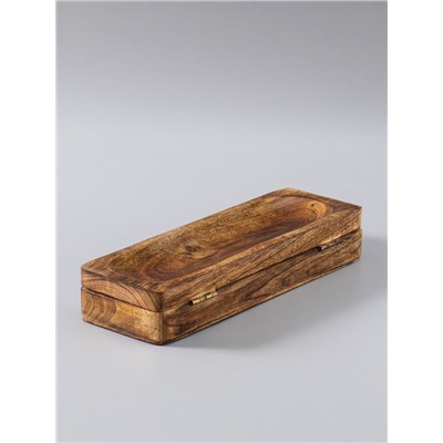 УЦЕНКА Подставка под благовония с хранением «Футляр», 31×10×5.5 см, дерево шишам