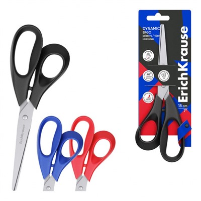 Ножницы для ЛЕВШЕЙ 180 мм Dynamic ассорти 21884 ErichKrause