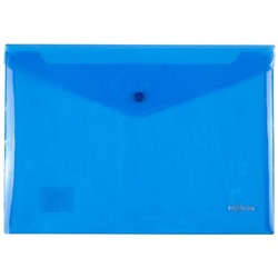 Папка с кнопкой  А4 150мкм прозр.пласт, синяя PK8015B inФОРМАТ