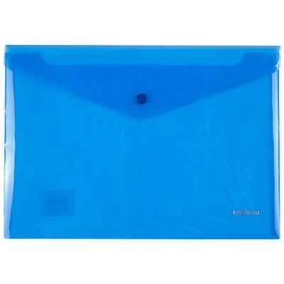 Папка с кнопкой  А4 150мкм прозр.пласт, синяя PK8015B inФОРМАТ