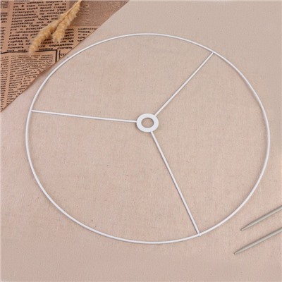 Основа для плетения торшера «Круг», металлическая, d = 40/40.5 см, цвет серебряный