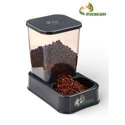 Автокормушка, 1.5 л, нескользящее основание, чёрная