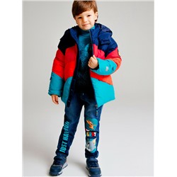 Брюки текстильные джинсовые утепленные флисом для мальчиков