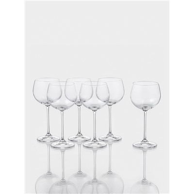 Бокалы для вина «Пион», 190 мл, набор 6 шт., стекло, прозрачные