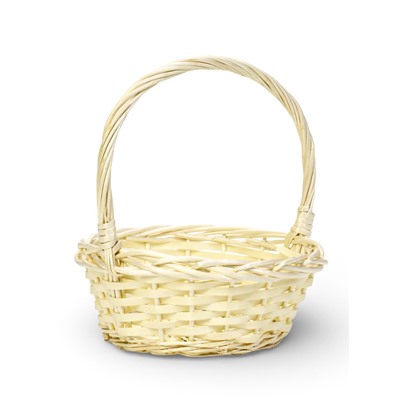 Корзина плетёная для хранения Rama, с ручкой, бежевая, набор 3 шт.