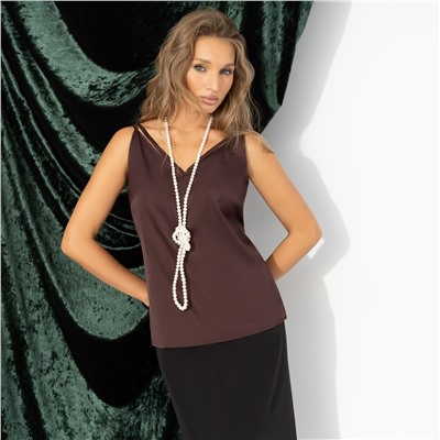 Топ из шелка, Создана для поцелуев (шоколадный)