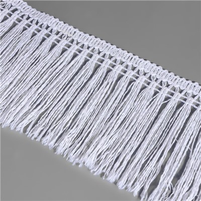 Тесьма декоративная «Бахрома», 75 мм, 10±1 м, белая