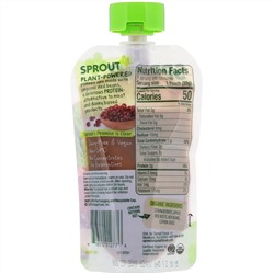 Sprout Organic, Детское питание, этап 2, клубника, яблоко, свекла и красная фасоль, 99 г