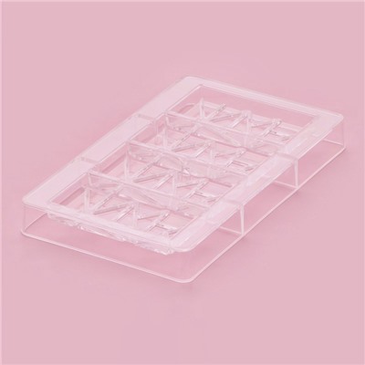 Форма для шоколада «Лайни», 20×12×2.5 см, 4 ячейки 8.5×4.2×1 см, прозрачная