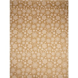 Бумага в тубусе крафтовая в рулоне «Снежинки», 0.68 × 7 м