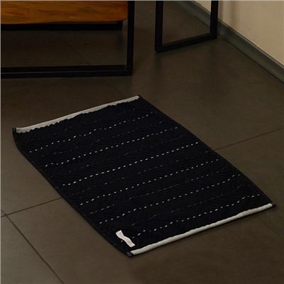 Коврик махровый SL HOME: Lines «Дарк Маре», 50×70 см, хлопок 100%