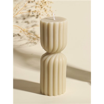 Свеча декоративная «Афина», сливочная, 6×6×18 см