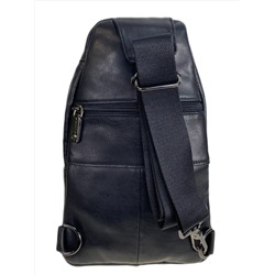 Сумка мужская через плечо из натуральной кожи, цвет черный