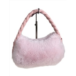 Женская сумка из искусственного меха, цвет розовый