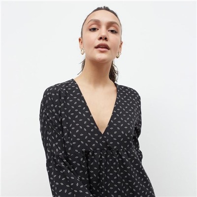 Платье мини женское MINAKU: Green trend, чёрное, размер 42