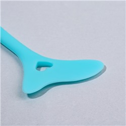 Трафарет для макияжа, силиконовый, 11.7×6×0.7 см, цвет голубой