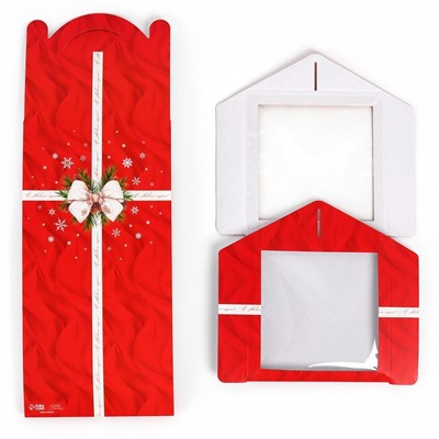 Коробка кондитерская с окном, сундук, «С Новым годом!», 20×20×20 см,